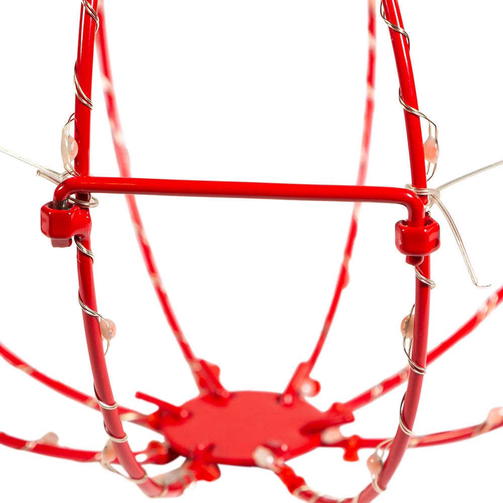 Kurt Adler 8-Inch Red LED Foldable Metal Sphere